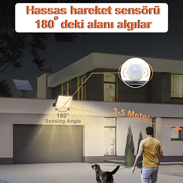 Greentech GT-SL33 228 Boncuk LED Güneş Enerjili Hareket Sensörlü Aydınlatma