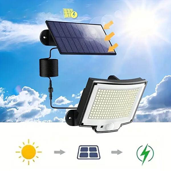 Greentech GT-SL33 228 Boncuk LED Güneş Enerjili Hareket Sensörlü Aydınlatma