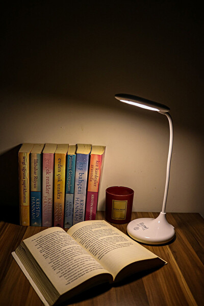 Evimdeyokyok Wt-005 Şarjlı Sarı Ve Beyaz Renk Masa Lambası