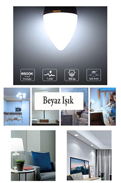 Şahnet 6W Led Ampul Beyaz Işık 6500K - E14