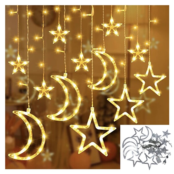Upway Hilal Yıldız 120 Led İç ve Dış Mekan 3x1M Dekoratif Aydınlatma