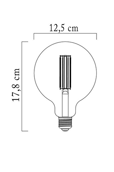 Sylvania E27 7W - 55W G125 Rustik Led 2500K - Filamentli Led Ampul Sarı