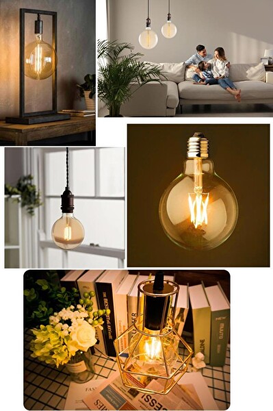 Sylvania E27 7W - 55W G125 Rustik Led 2500K - Filamentli Led Ampul Sarı