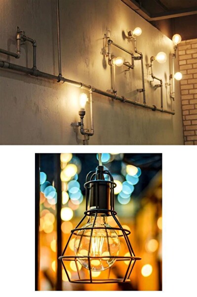 Sylvania E27 7W - 55W G125 Rustik Led 2500K - Filamentli Led Ampul Sarı