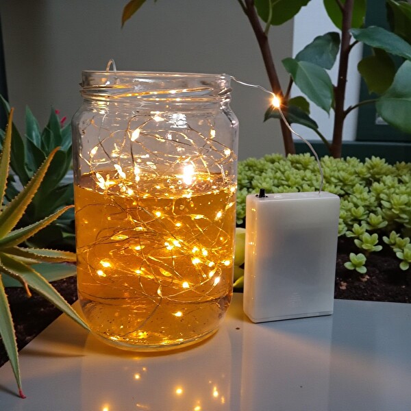 Upway 5 M Su Geçirmez Günışığı Pilli 50 Led Işık