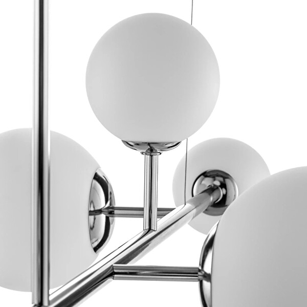Avize Pazarı Iso Krom Opal Camlı Ledli Sarkıt Avize