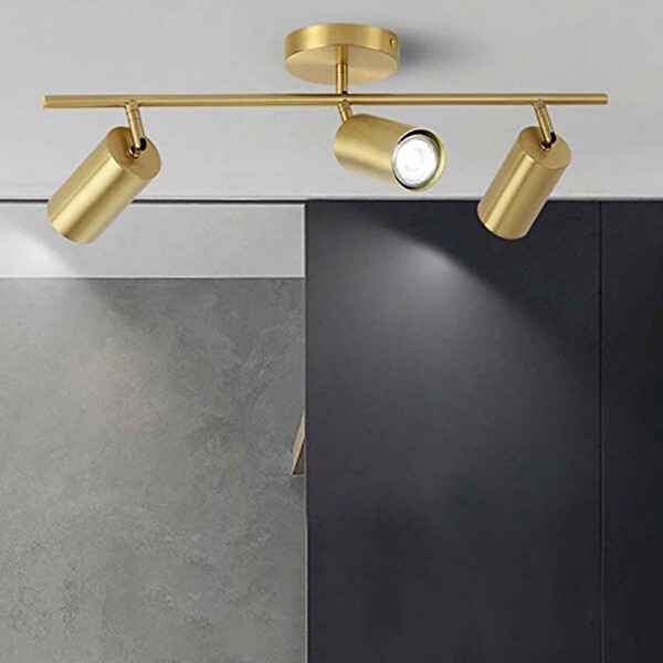 Avize Pazarı Rings Metal Modern 3'lü Eskitme Kaplama Led Spot Avize Günışığı Ampullü