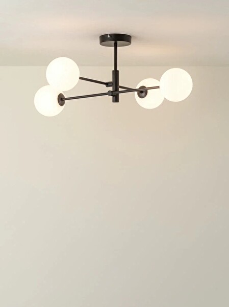 Avize Pazarı Else 4'lü Siyah Sarkıt Avize