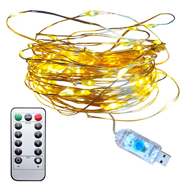 Upway 10 M Günışığı Kumandalı USB - 100 Led Işık Aydınlatma