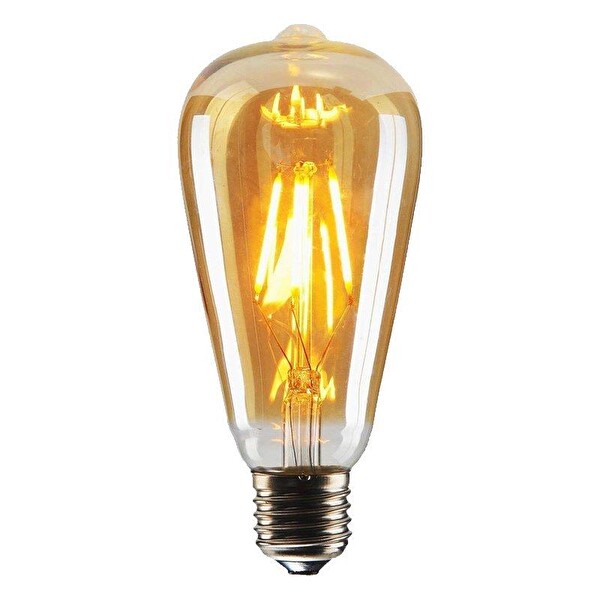Şahnet 4W Dim Rustik E27 Led Ampul Sarı Işık Armut Edison Ampul