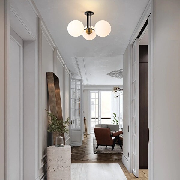 Avize Pazarı Rsylight 3'lü Modern Siyah Kaplama Plofyoner