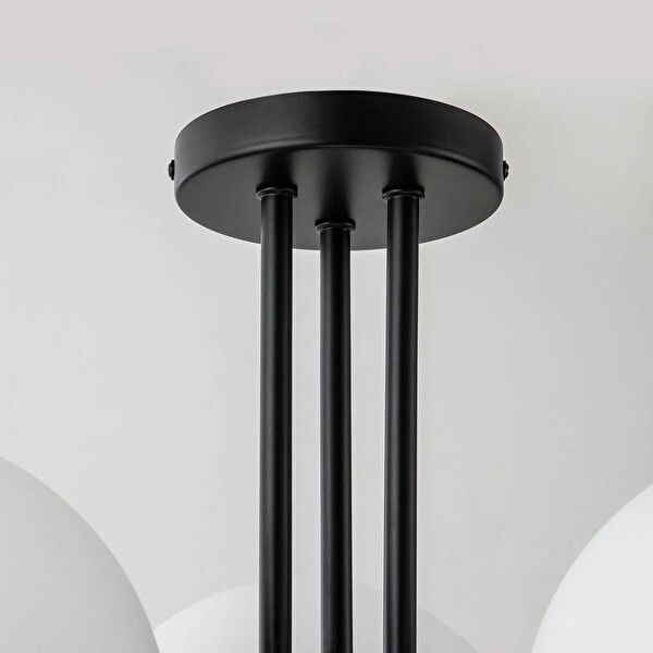 Avize Pazarı Rsylight 3'lü Modern Siyah Kaplama Plofyoner