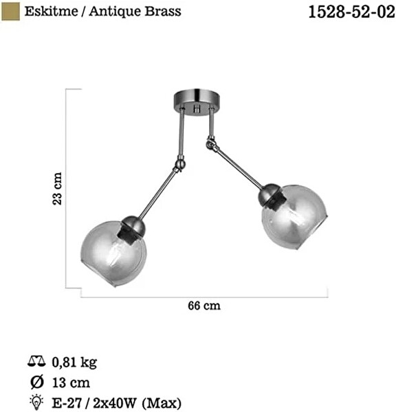 Avize Pazarı Pore 2'li Antik Lak Plafonyer
