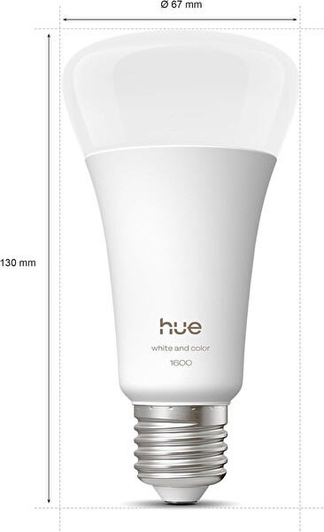 Philips HueWCA 11.8 W E27 A67 1600 Lumen Renkli Enerji Tasarruflu Akıllı Ampul