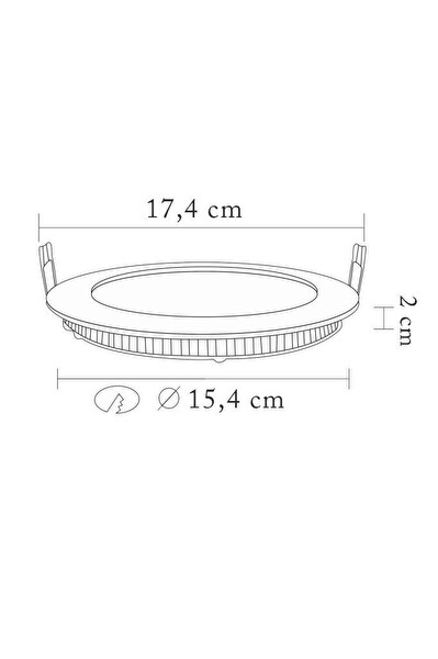 Şahnet 12W Slim LED Panel Spot Sıva Altı Downlight - Siyah Kasa 3000K Sarı Gömme Tavan Lambası