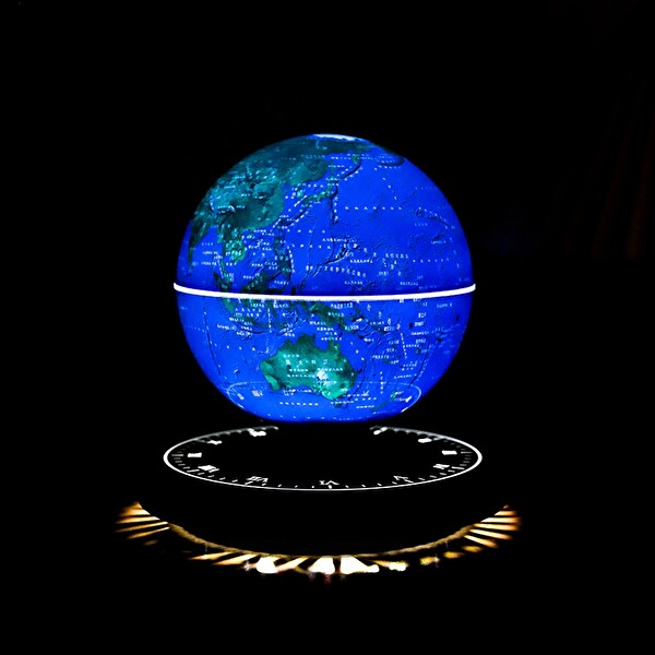 Çeşithane Manyetik Levitasyon Dünya Küresi LED Işıklı Havada Dönen Küre Anti Gravity Lamba