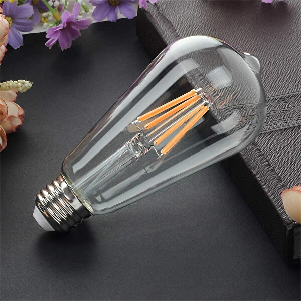 Rutter RT-11201 6W Armut Rustik Led 6500K Flamentli Vintange Beyaz Ampul 5 Adet