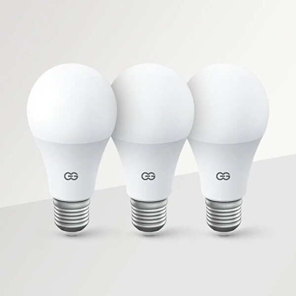 Günsan 7W E27 Sarı Işık 3000K 600 Lümen LED Ampul 3 Adet