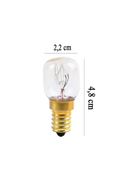 Şahnet E14 15W Davlumbaz Uyumlu 300 Derece Isıya Dayanıklı Ankastre ve Mini Fırın Uyumlu Ampul 10 Adet