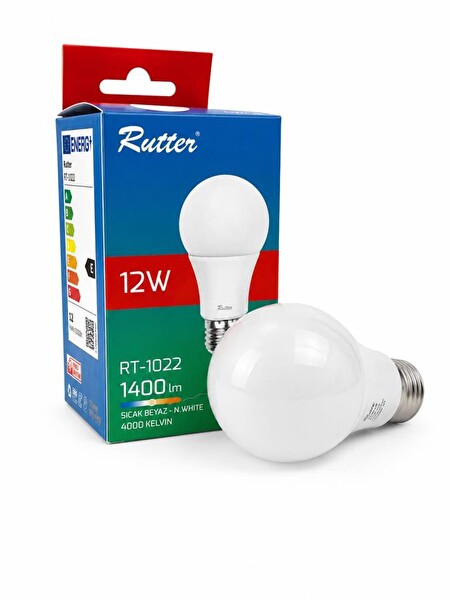 Rutter RT-1022 12W Led Ampul Günışığı 4000K E27 Led Lamba
