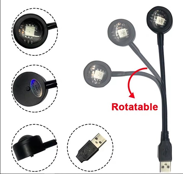 Sge Teknoloji Tek Mod USB LED Rainbow Kızıl Gün Batımı Projektör Lambası Fotoğraf Çekim Işığı Dekoratif Işık