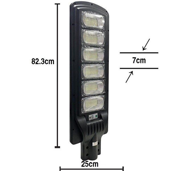 Hightek HT-3905 600W Hareket Sensörlü Kumandalı Solar Sokak Lambası