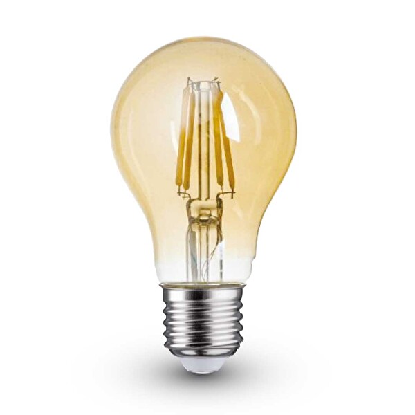 Orbus A6 LED Filament Ampul 6W 2700K Amber Cam Sarı Işık - 600 Lümen