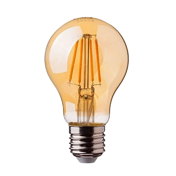 Orbus A6 LED Filament Ampul 6W 2700K Amber Cam Sarı Işık - 600 Lümen