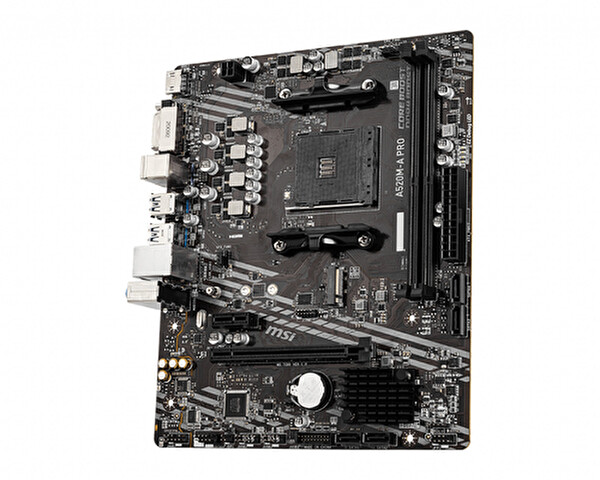 MSI A520M-A Pro 4600 MHz(OC) DDR4 Soket AM4 M.2 HDMI DVI mATX Anakart