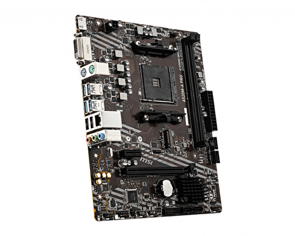 MSI A520M-A Pro 4600 MHz(OC) DDR4 Soket AM4 M.2 HDMI DVI mATX Anakart