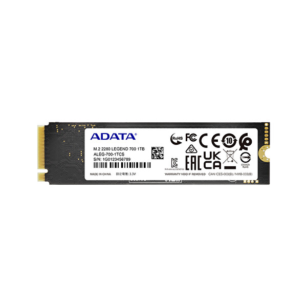 Adata Legend 700 ALEG-700-1TCS 1 TB 2000 - 1600 MB/s M.2 SSD Disk