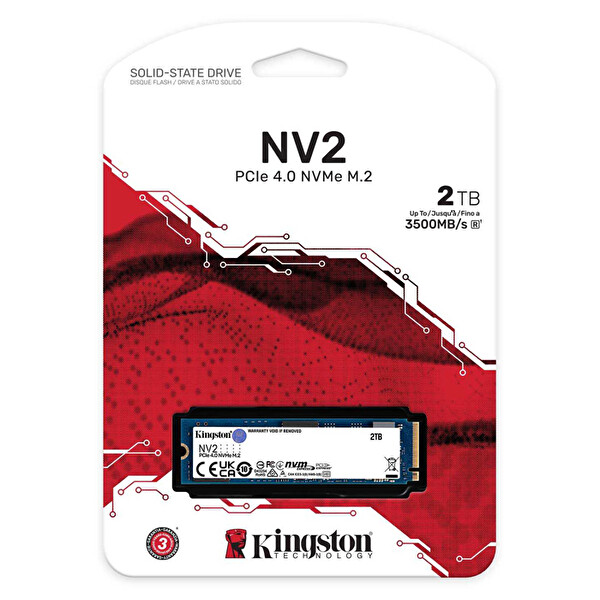 Kingston SNV2S/2000G 2 TB 3500-2800 MB/s Nvme PCIe M.2 SSD