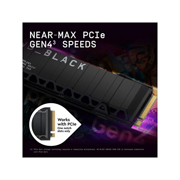 WD Black SN850X WDS100T2XHE 1 TB 7300/6300 MB/s M.2. 2280 Gen4