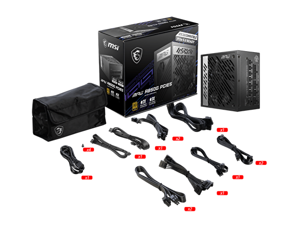 MSI MPG A850G PCIE5 850W 80+ Gold Full Modüler Güç Kaynağı