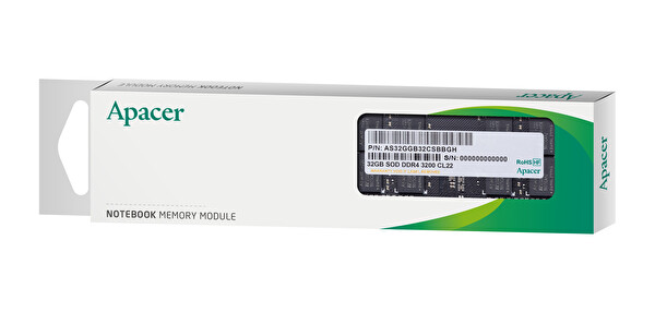 Apacer ES.32G21.PSI 32 GB (1x32 GB) DDR4 3200 MHz CL22 Notebook RAM