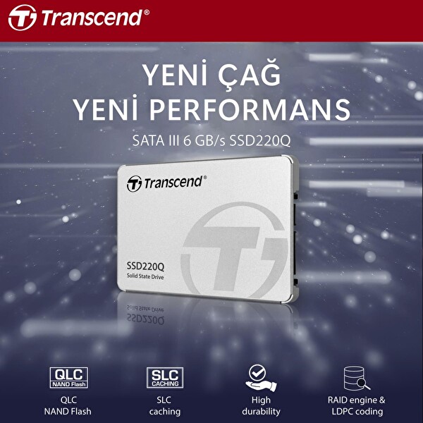 Transcend TS500GSSD220Q 500 GB 550/500 MB/s QLC Sata3 2.5