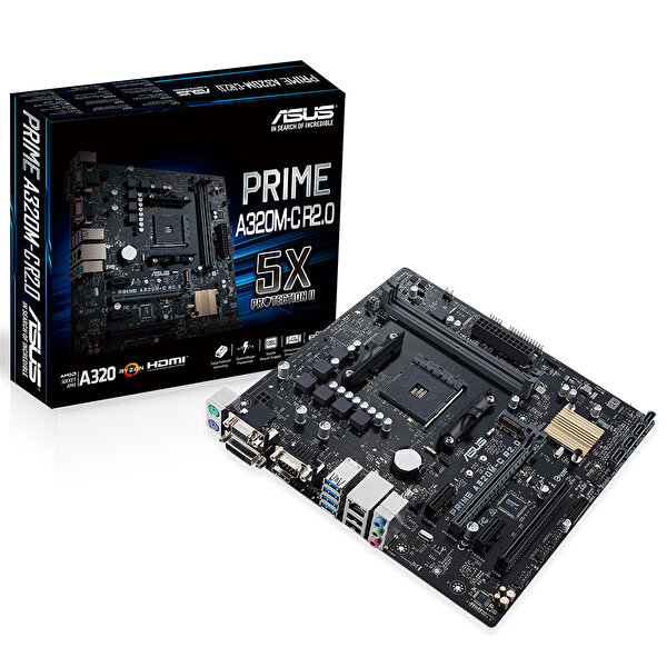 Asus Asus Prime A320M-C R2.0 AMD A320 Soket 3200 MHz DDR4 AM4 1xM.2 uATX Anakart