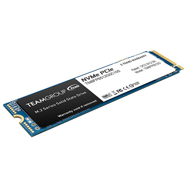 Team MP33TM8FP6512G0C101 512 GB 1700/1400MB/s NVMe PCIe M.2 Gen3x4 SSD