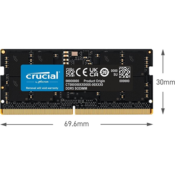 Crucial CT32G48C40S5 32 GB DDR5 4800 MHz Sodımm CL40 Notebook RAM