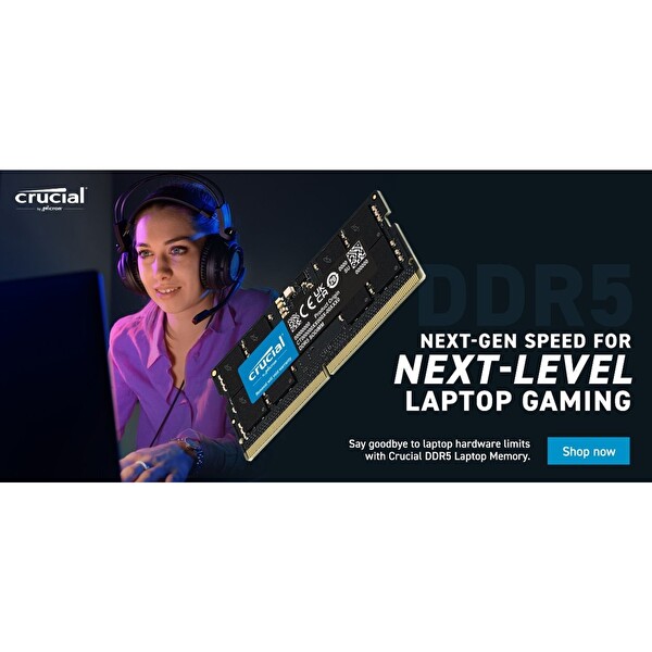 Crucial CT32G48C40S5 32 GB DDR5 4800 MHz Sodımm CL40 Notebook RAM