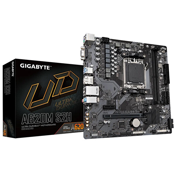 Gigabyte A620M S2H AMD A620 6400(OC)MHz DDR5 Matx Soket AM5 Gaming Anakart