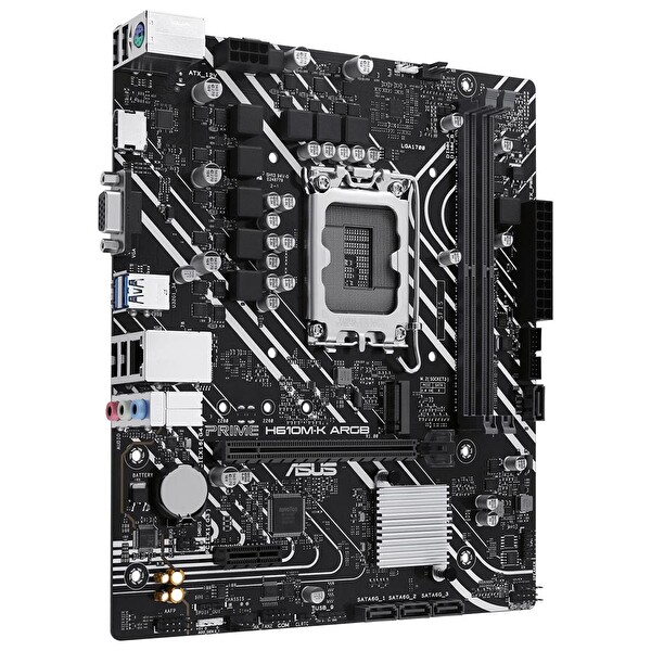 Asus Prime H610M-K ARGB Intel H610 LGA1700 DDR5 5600 MHz Matx Anakart