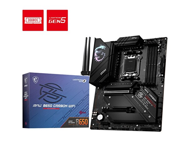 MSI MPG B650 Carbon Wi-Fi AMD B650 AM5 DDR5 ATX Anakart