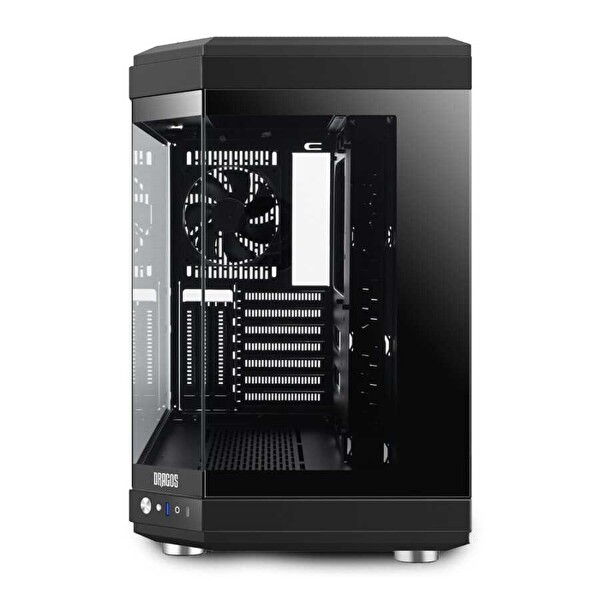 Dragos North 1x Fan USB 3.0 Type-C ATX Mid Tower Panoramik Temperli Cam Siyah Gaming Bilgisayar Kasası