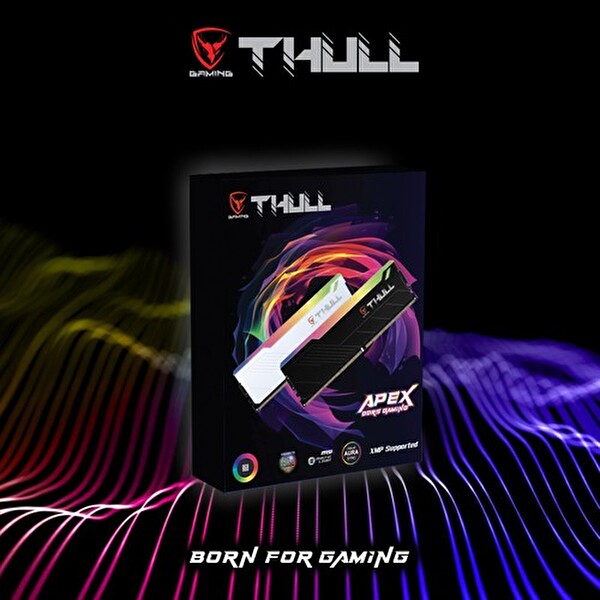 Thull Apex THL-PCAPX51200D5-32G-B 32 GB KITS (2x16 GB) 6400 MHz CL32 1.4v RGB Black Heatsink DDR5 RAM