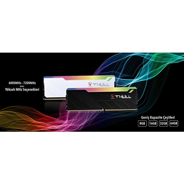 Thull Apex THL-PCAPX51200D5-32G-B 32 GB KITS (2x16 GB) 6400 MHz CL32 1.4v RGB Black Heatsink DDR5 RAM
