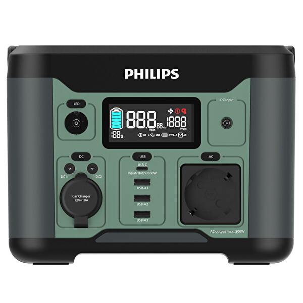 Philips DLP8091CB 300W AC DC Çıkışlı Siyah Taşınabilir Güç Kaynağı