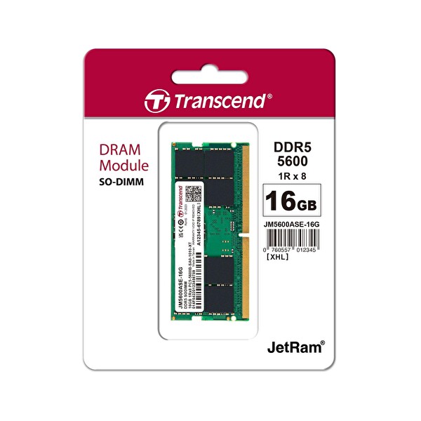 Transcend JM5600ASE-16G 16 GB DDR5 5600 MHz CL46 1.1V Notebook RAM