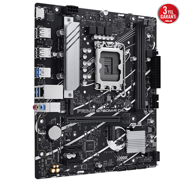 Asus Prime B760M-R D4 Intel B760 Soket 1700 5333 MHz DDR4 2xM.2 mATX Anakart