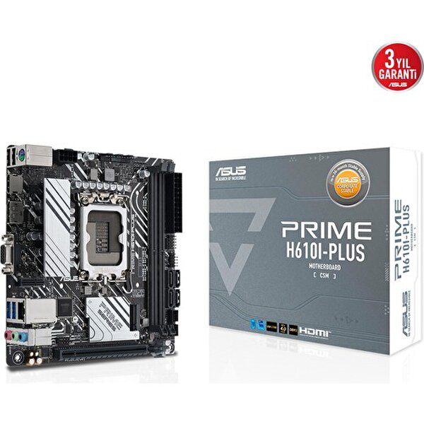 Asus Asus Prime H610I-PLUS-CSM Intel H610 5600 DDR5 LGA1700 Mini ITX Anakart